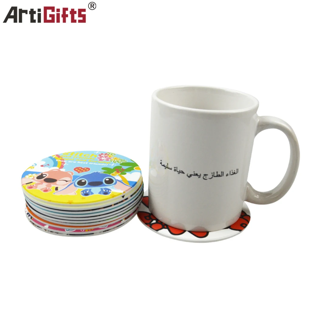 Customized Design PVC Wood Leather Cup Coaster