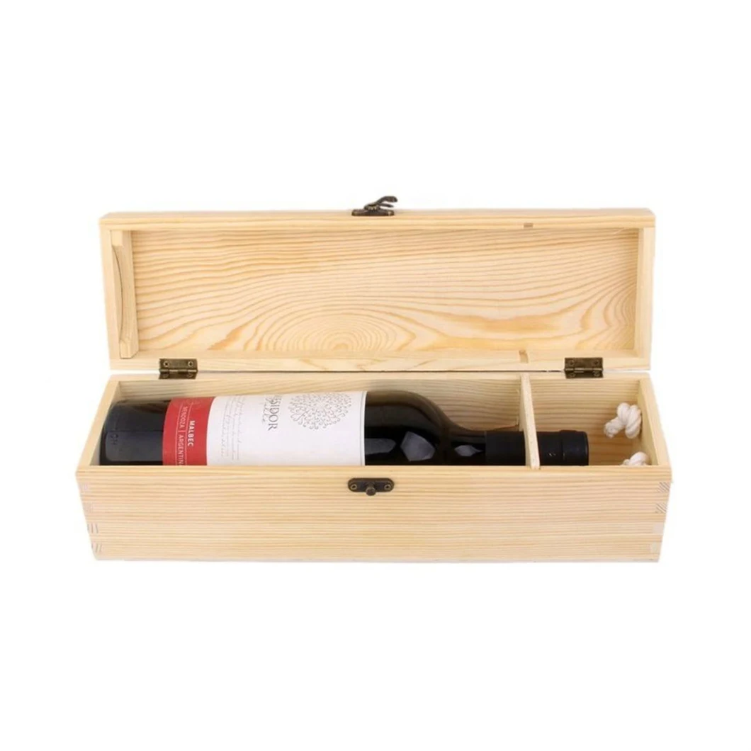 Wholesale Customized Rectangular Storage Wooden Box Wine Packaging Case