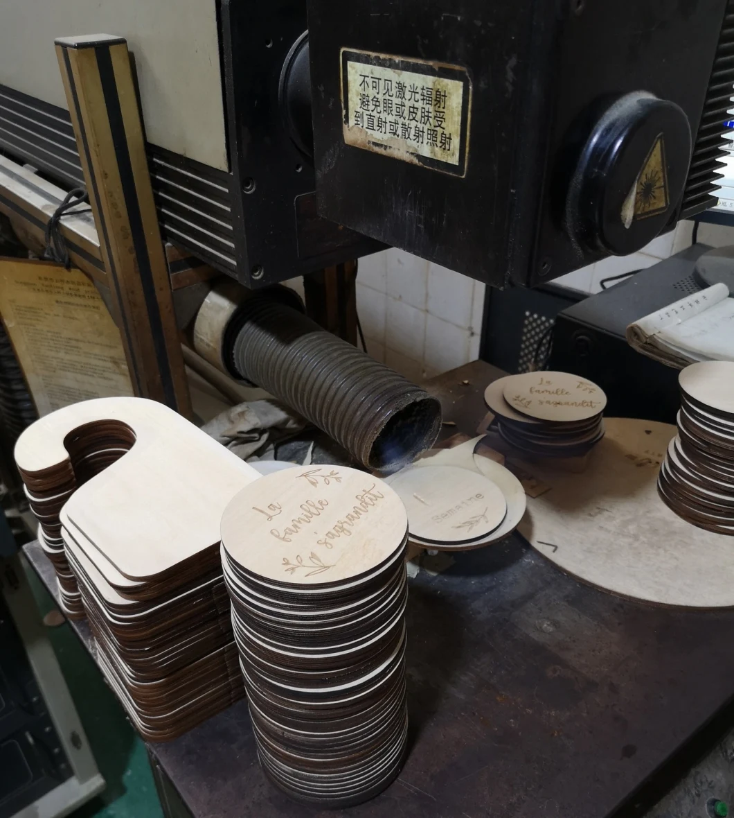 Custom Round Lasering Wood Cup Coaster